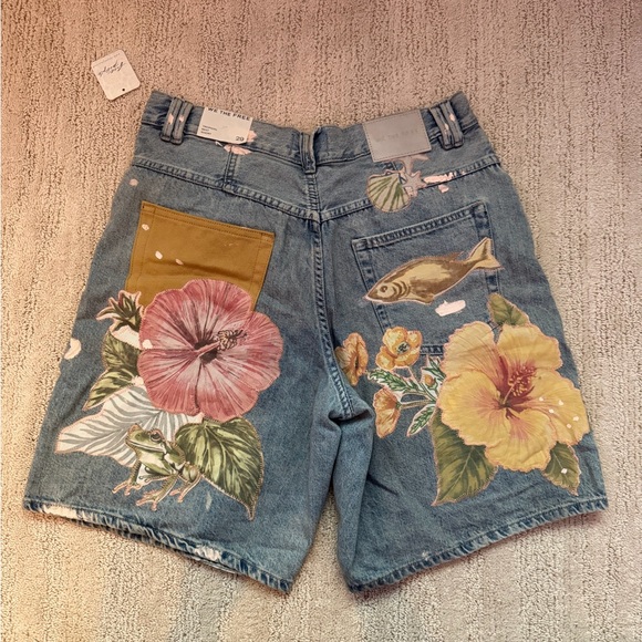 We The Free Tropical Beat Denim Shorts - Picture 2 of 8